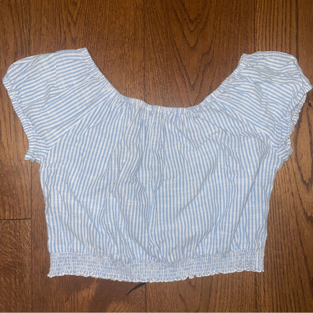 Blue Off Shoulder Top 🌊